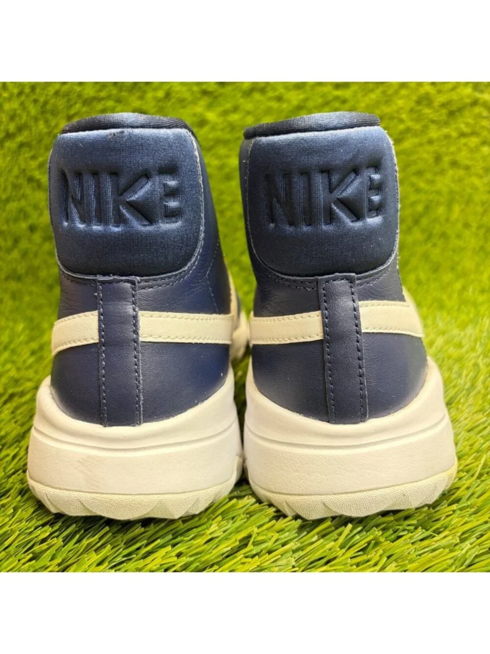 Nike Blazer Womens Size 6.5 Blue White Leather Athletic Golf Spikeless Shoes